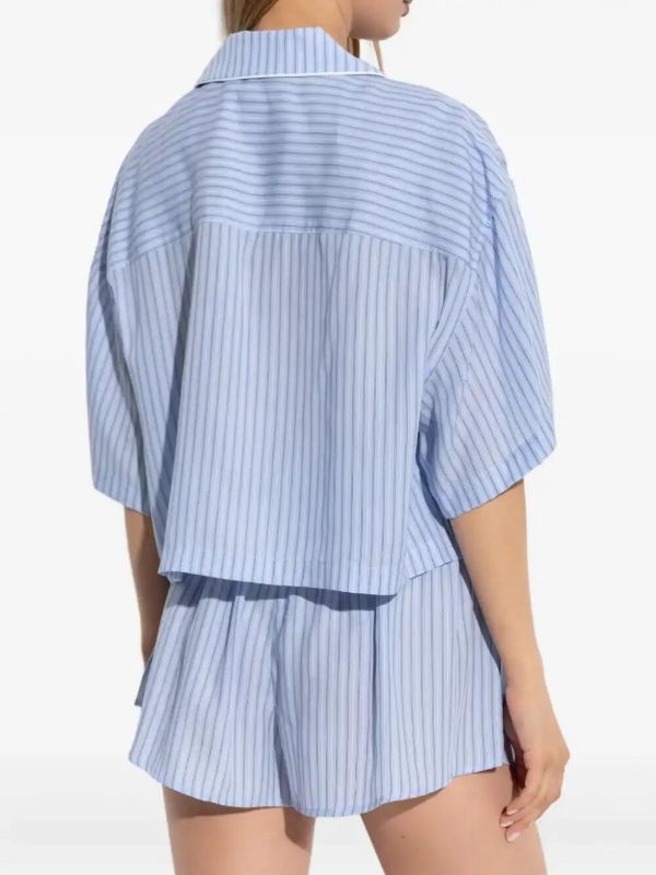 Alexander Wang Striped Elastic-waist Shorts | Browns Short & Mini Shorts