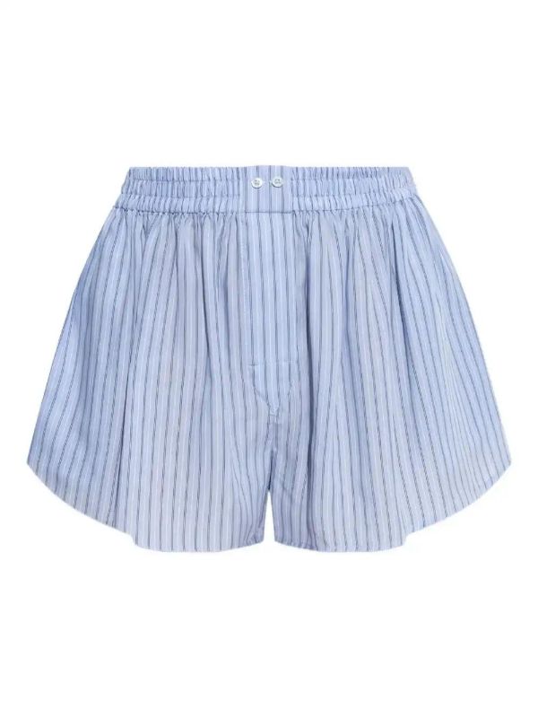 Alexander Wang striped elastic-waist shorts | Browns Short & Mini Shorts