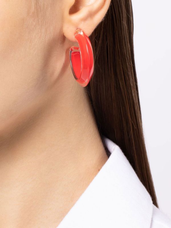 Alison Lou Gold-Plated Jelly Small Hoop Earrings | Browns Earrings