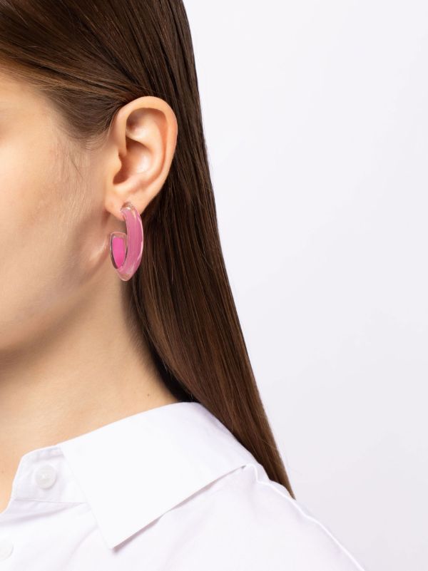Alison Lou Gold-Plated Jelly Small Hoop Earrings | Browns Earrings