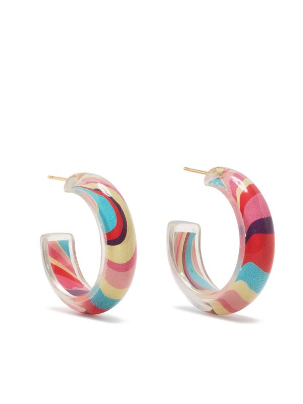 Alison Lou Gold-Plated Jelly Small Hoop Earrings | Browns Fine Earrings