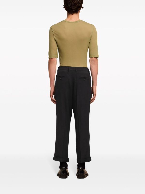 AMI Paris Pressed-Crease Tapered Trousers | Browns Tapered Pants