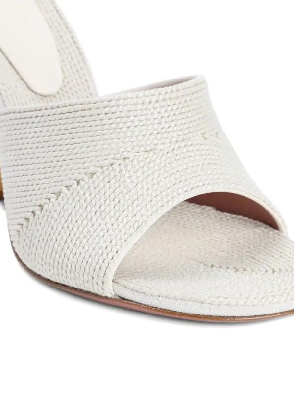 Amina Muaddi 90mm Taylor Leather Sandals | Browns Sandals