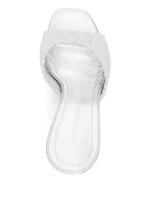 Amina Muaddi 95mm Leather Heeled Sandals | Browns Sandals