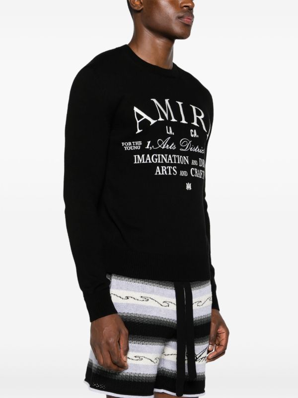 AMIRI Black Arts District Cotton Sweatshirt | Browns Sweatshirts