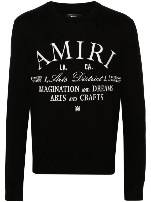 AMIRI Black Arts District Cotton Sweatshirt | Browns Sweatshirts