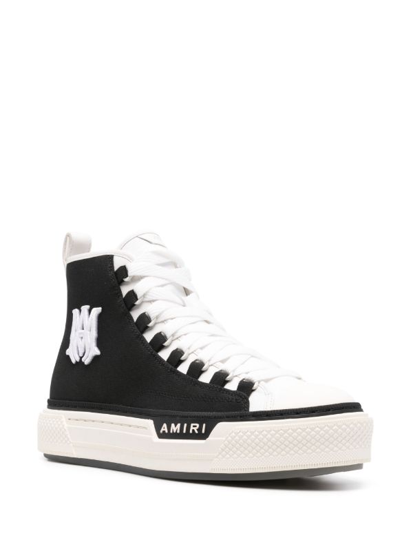 AMIRI Black Logo Appliqué High Top Sneakers | Browns Hi-Tops