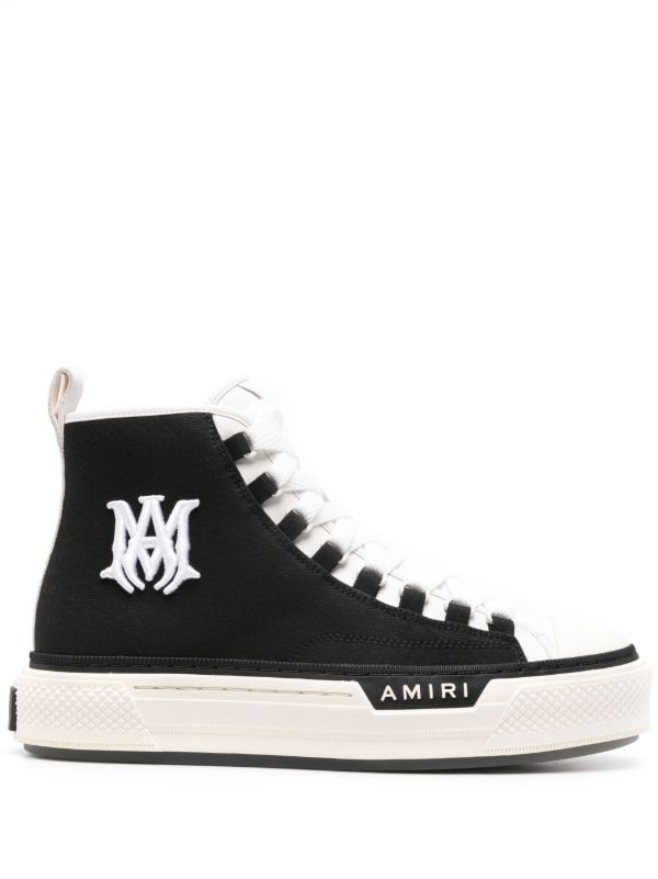 AMIRI Black Logo Appliqué High Top Sneakers | Browns Hi-Tops