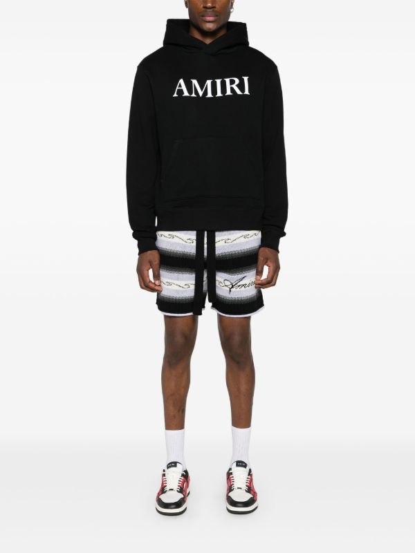AMIRI Black Logo-Print Cotton Hoodie | Browns Hoodies