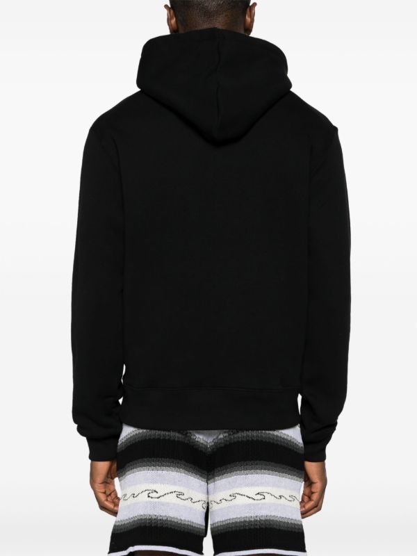 AMIRI Black Logo-Print Cotton Hoodie | Browns Hoodies