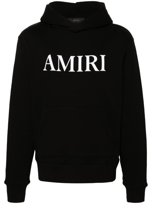 AMIRI Black Logo-Print Cotton Hoodie | Browns Hoodies