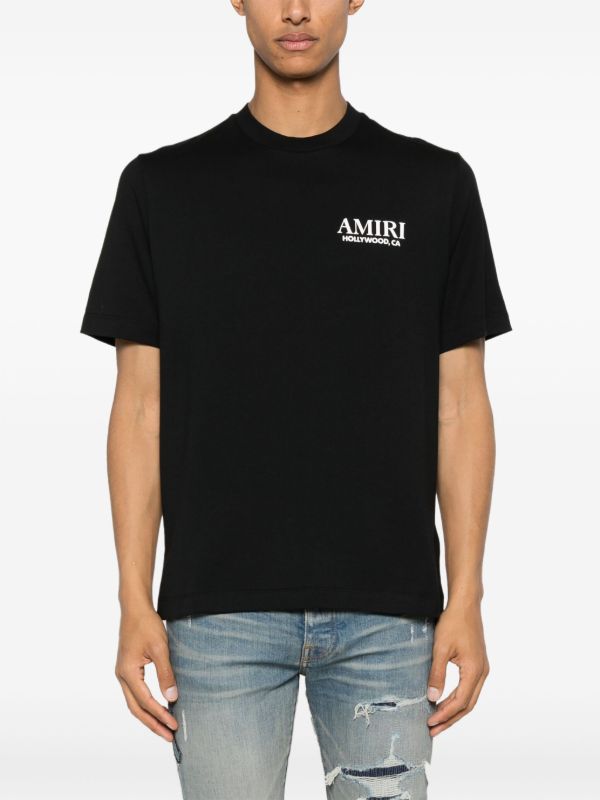 AMIRI Black Logo-Print Cotton T-Shirt | Browns T-Shirts