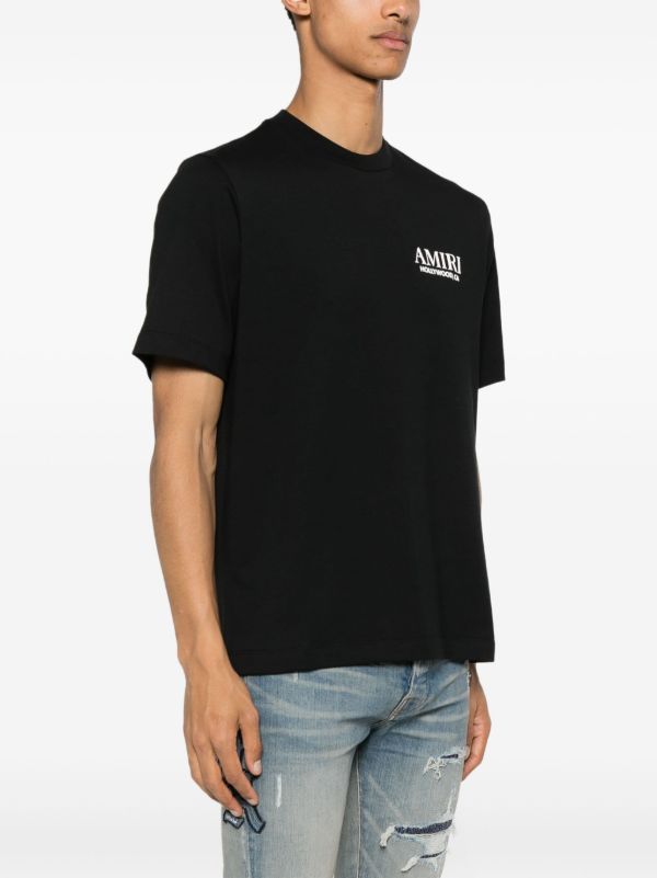 AMIRI Black Logo-Print Cotton T-Shirt | Browns T-Shirts
