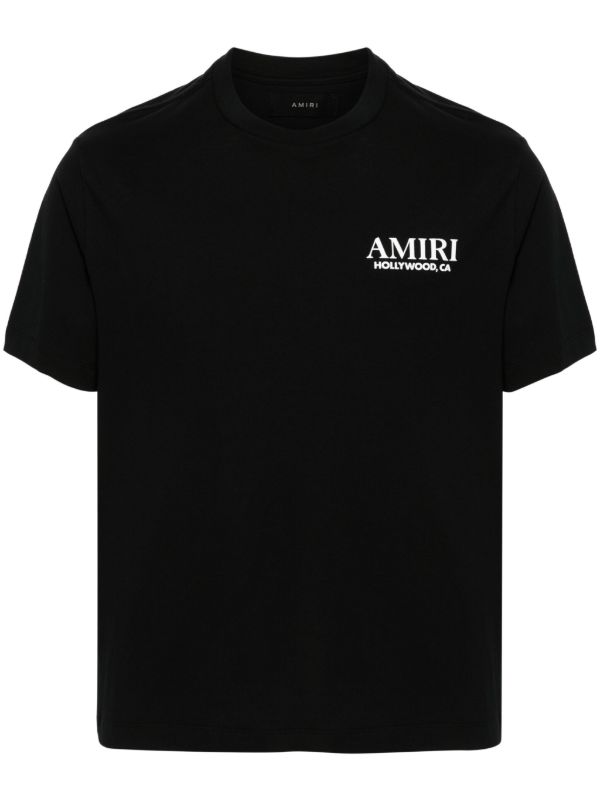 AMIRI Black Logo-Print Cotton T-Shirt | Browns T-Shirts