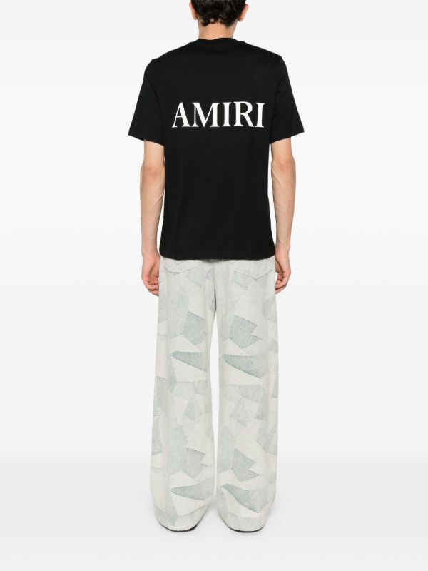 AMIRI Black Logo-Print Short-Sleeve T-shirt | Browns T-Shirts