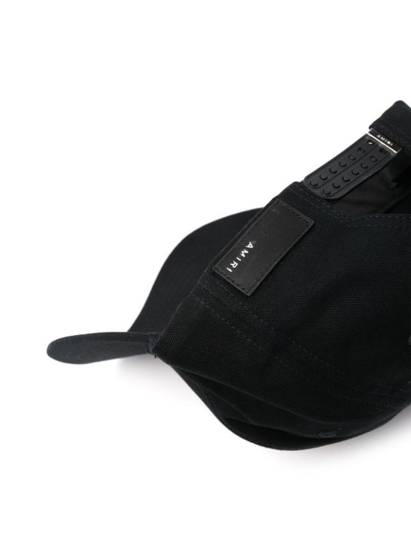 AMIRI Black MA-Embroidered Cotton Cap | Browns Hats