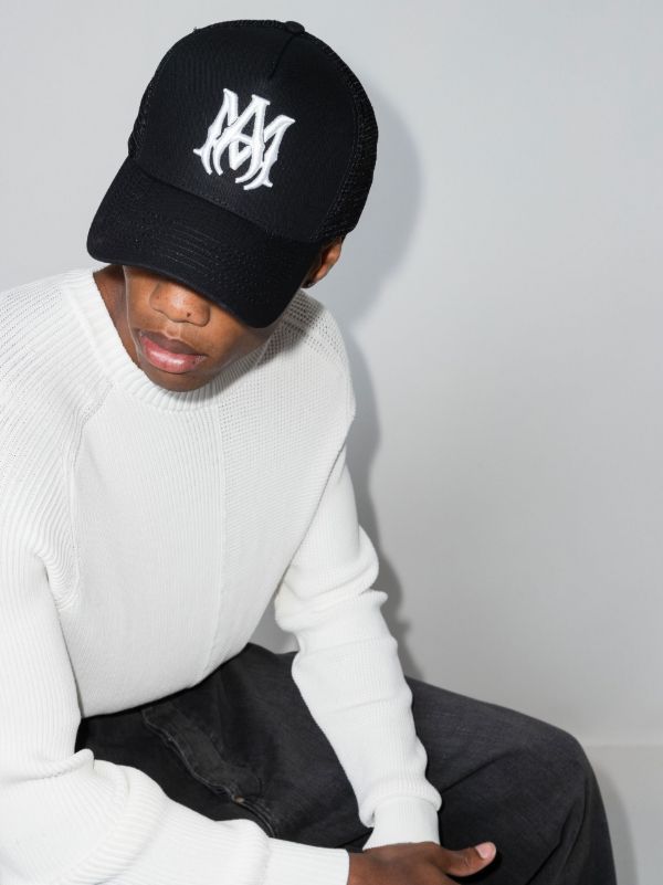 AMIRI Black MA Logo Baseball Cap | Browns Hats