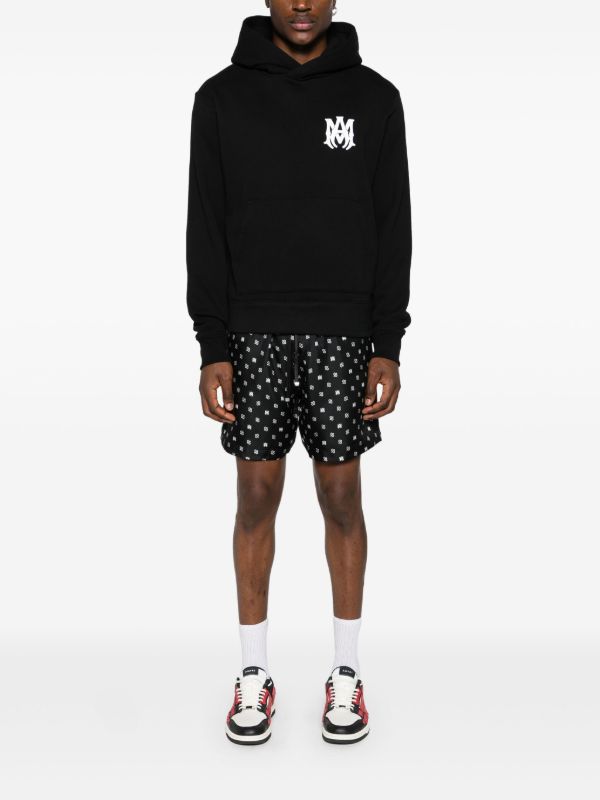 AMIRI Black MA-Print Cotton Hoodie | Browns Hoodies
