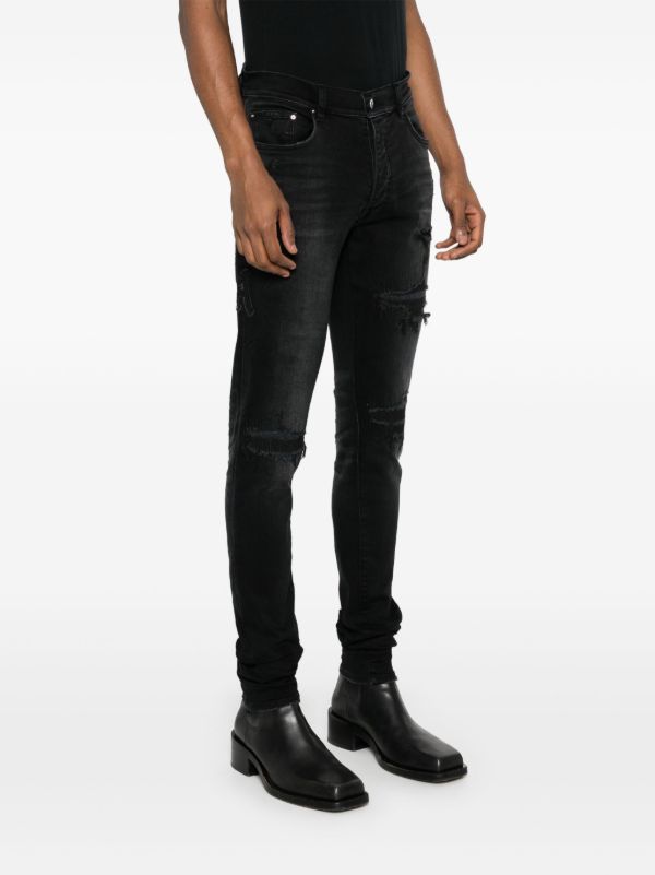 AMIRI Black Ripped Skinny Jeans | Browns Skinny Jeans