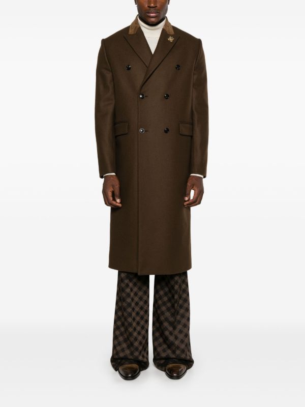 AMIRI Brown Double-Breasted Coat | Browns Double Breasted Coats