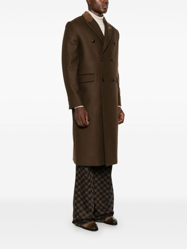 AMIRI Brown Double-Breasted Coat | Browns Double Breasted Coats
