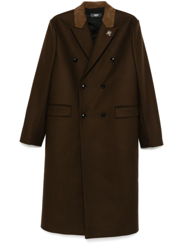 AMIRI Brown Double-Breasted Coat | Browns Double Breasted Coats