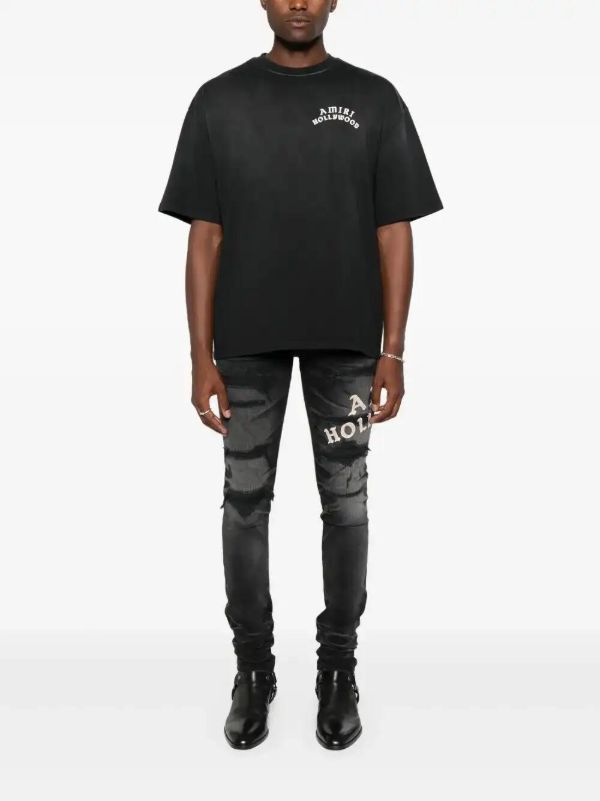 AMIRI Hollywood Distressed-effect Skinny Jeans | Browns Skinny Jeans