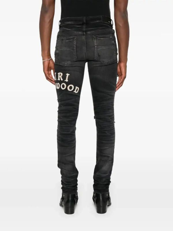 AMIRI Hollywood Distressed-effect Skinny Jeans | Browns Skinny Jeans