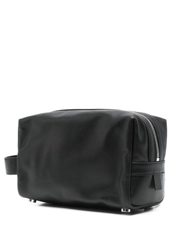AMIRI Logo-appliqué Leather Wash Bag | Browns Toiletry Bags