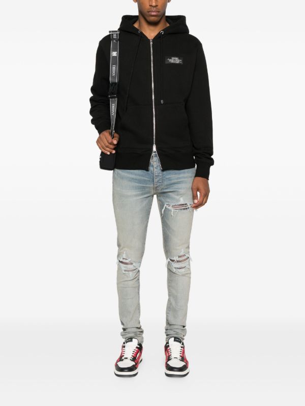 AMIRI Logo-plaque Zip-up Hoodie | Browns Hoodies