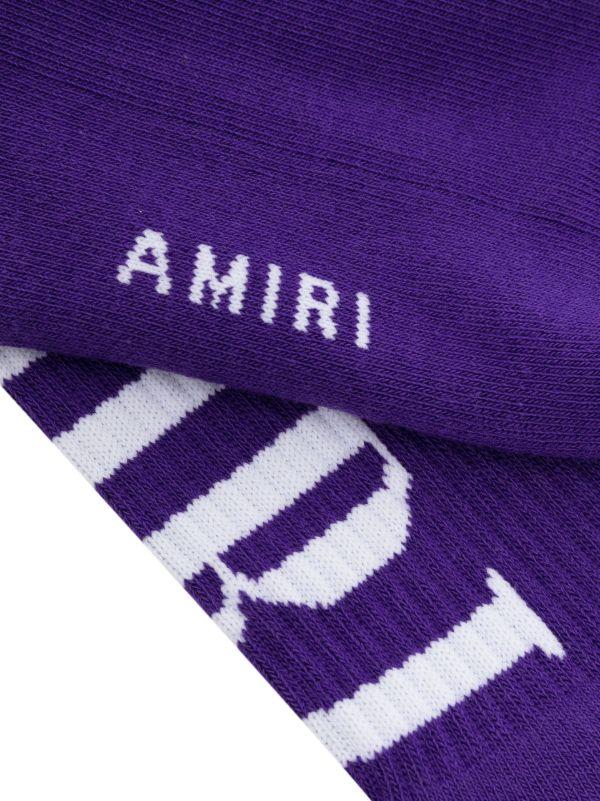 AMIRI Purple Solid Core Logo Socks | Browns Socks