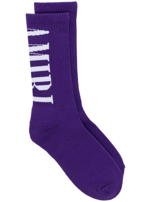 AMIRI purple Solid Core Logo Socks | Browns Socks