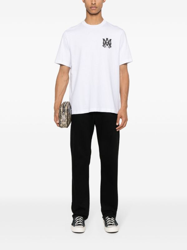 AMIRI White Logo-Print Cotton T-Shirt | Browns T-Shirts