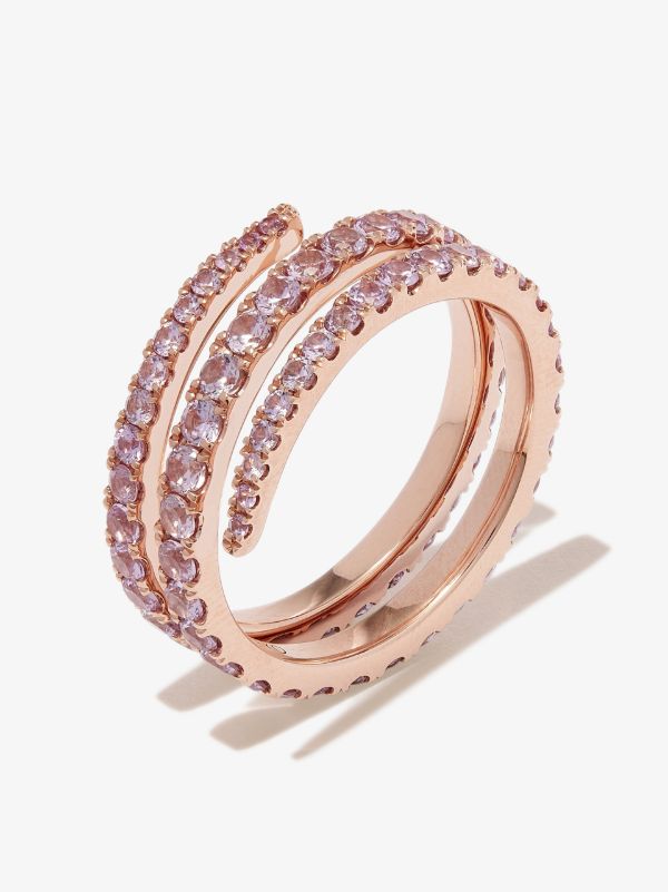 Anita Ko 18K Rose Gold Coiled Sapphire Ring | Browns Fine Rings