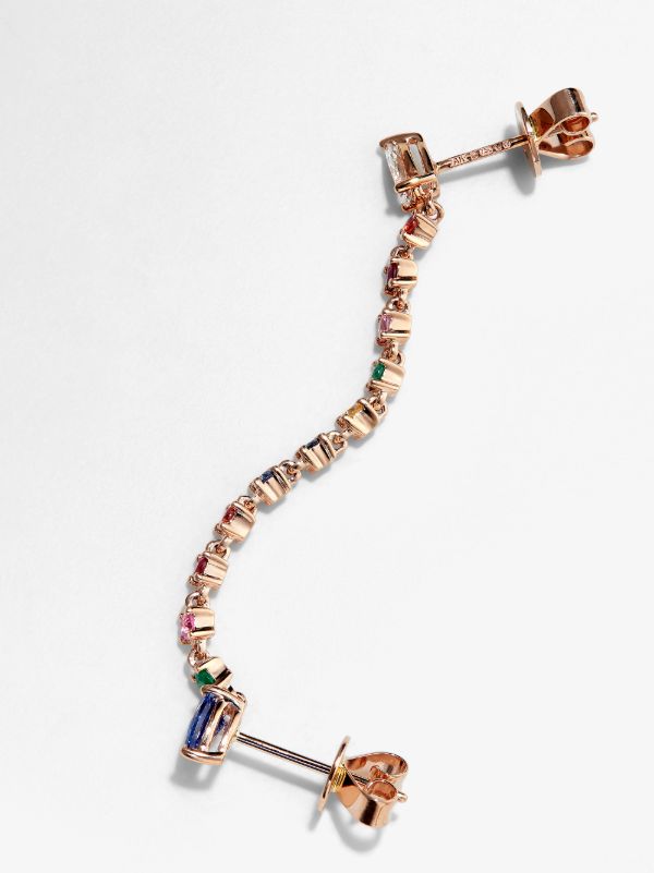 Anita Ko 18K Rose Gold Diamond And Sapphire Earring | Browns Fine Earrings