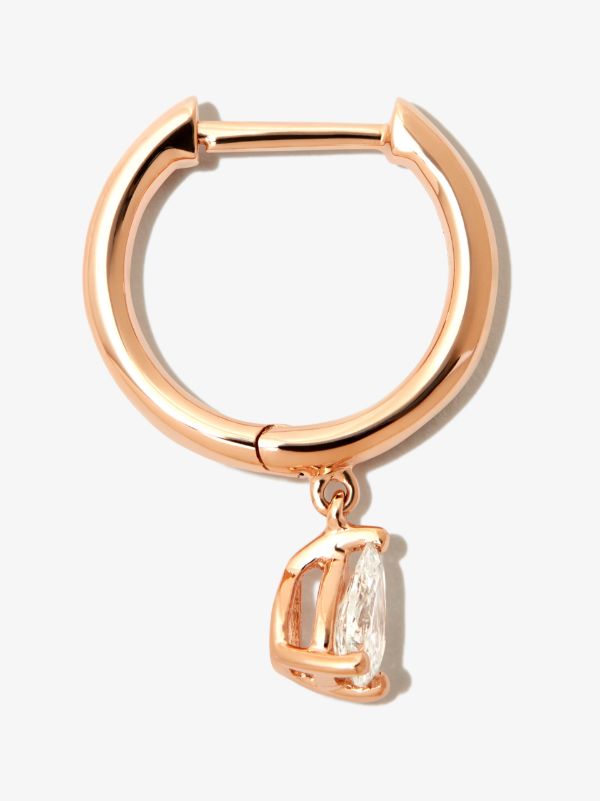 Anita Ko 18K Rose Gold Diamond Huggie Hoop Earring | Browns Fine Earrings