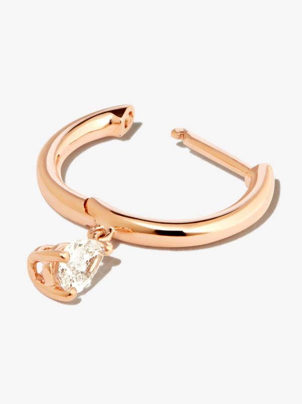 Anita Ko 18K Rose Gold Diamond Huggie Hoop Earring | Browns Fine Earrings