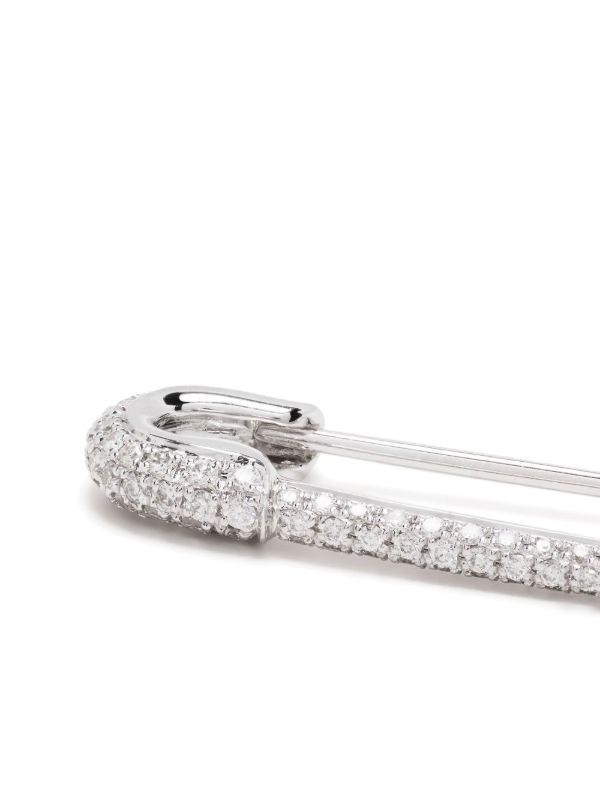 Anita Ko 18K White Gold Safety Pin Diamond Earring | Browns Fine Earrings