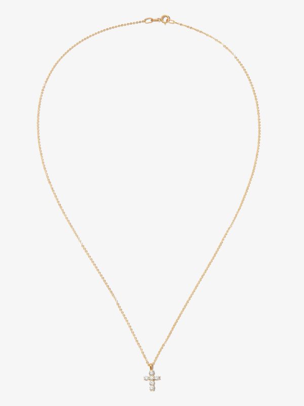 Anita Ko 18K Yellow Gold Cross Diamond Necklace | Browns Fine Necklaces