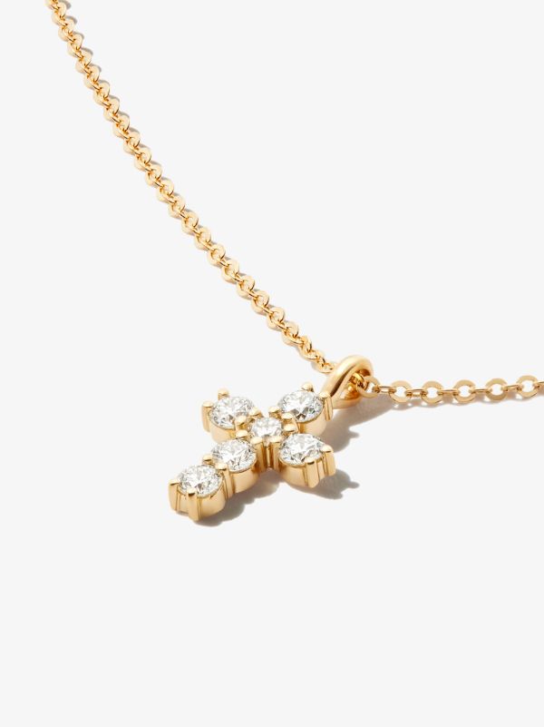 Anita Ko 18K Yellow Gold Cross Diamond Necklace | Browns Fine Necklaces