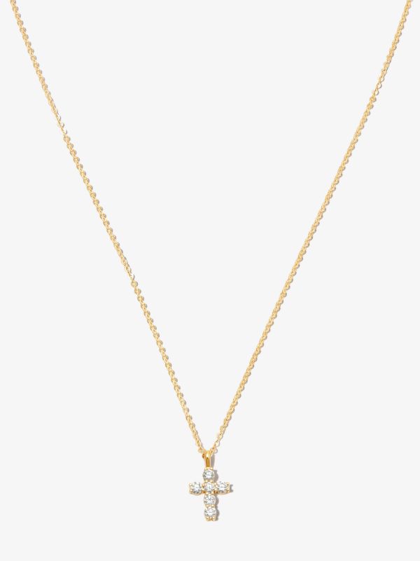 Anita Ko 18K Yellow Gold Cross Diamond Necklace | Browns Fine Necklaces