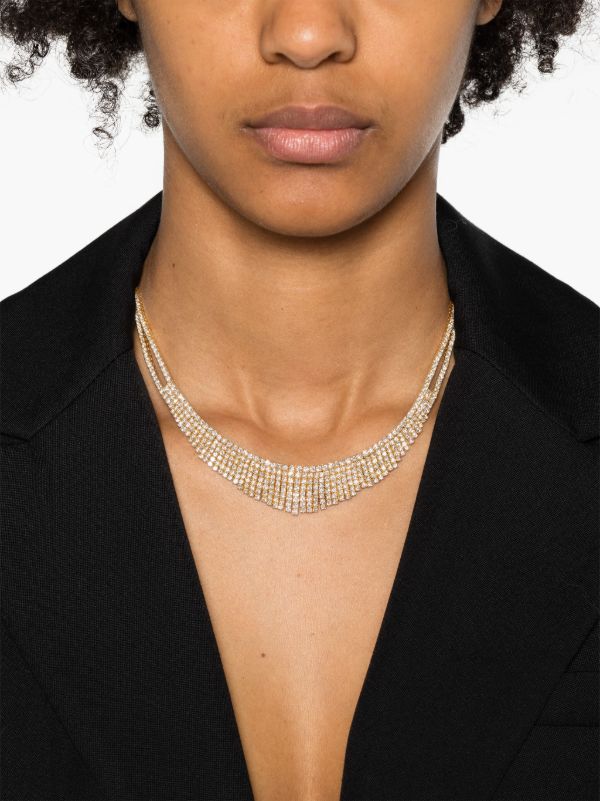 Anita Ko 18K Yellow Gold Diamond Mesh Necklace | Browns Fine Necklaces