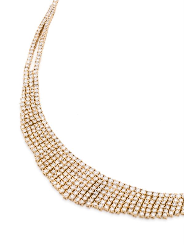 Anita Ko 18K Yellow Gold Diamond Mesh Necklace | Browns Fine Necklaces