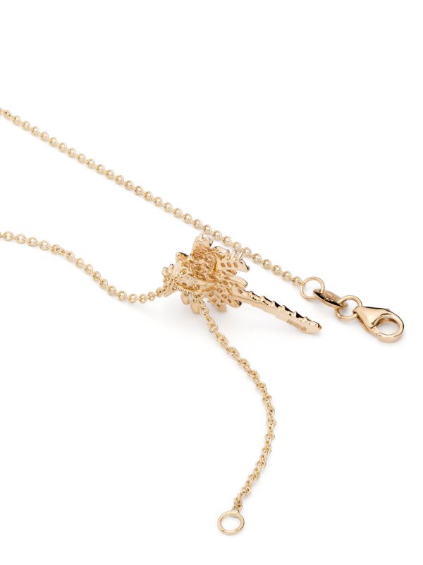 Anita Ko 18K Yellow Gold Palm Tree Diamond Necklace | Browns Fine Necklaces