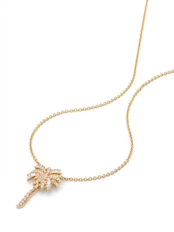 Anita Ko 18K Yellow Gold Palm Tree Diamond Necklace | Browns Fine Necklaces