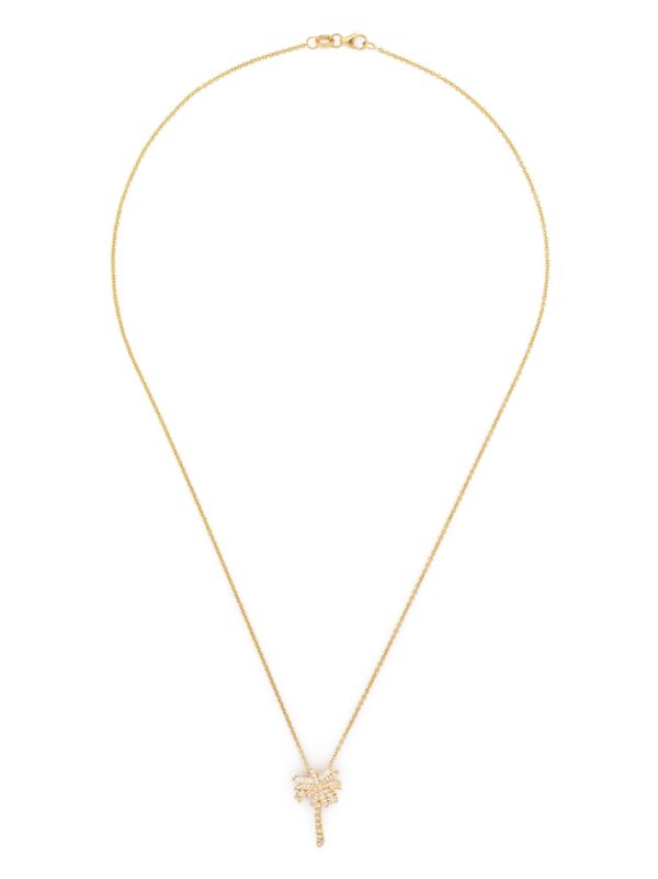 Anita Ko 18K Yellow Gold Palm Tree Diamond Necklace | Browns Fine Necklaces