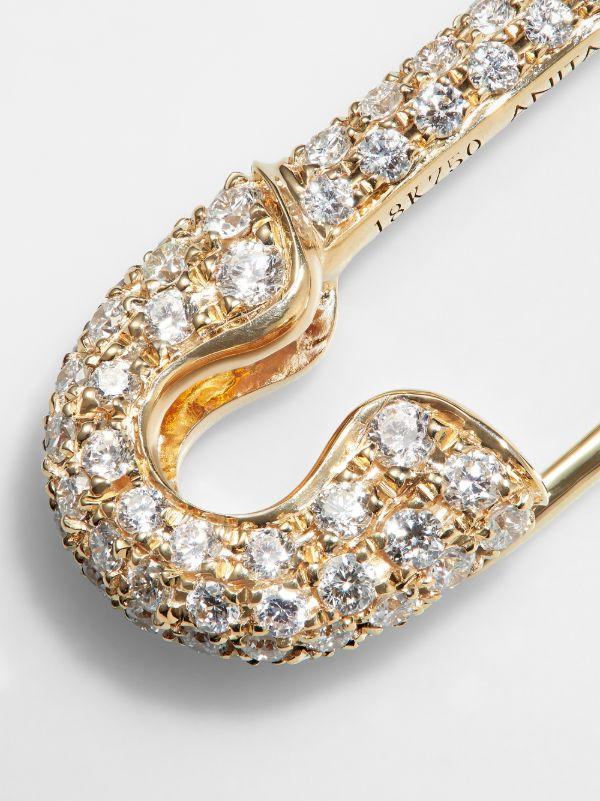 Anita Ko 18K Yellow Gold Safety Pin Diamond Earring | Browns Fine Earrings