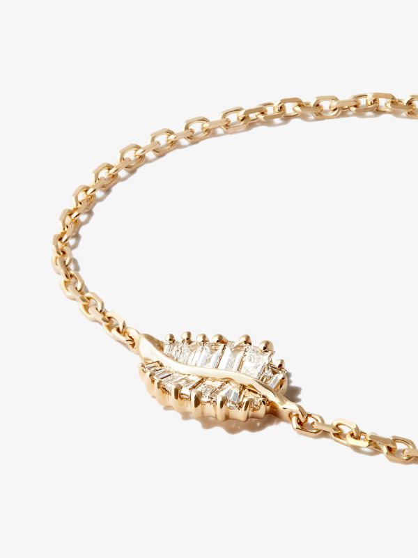Anita Ko 18K Yellow Gold Small Palm Leaf Diamond Bracelet | Browns Fine Bracelets