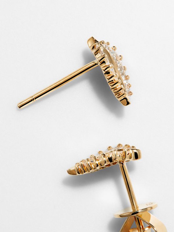 Anita Ko 18K Yellow Gold Small Palm Leaf Diamond Earrings | Browns Fine Earrings