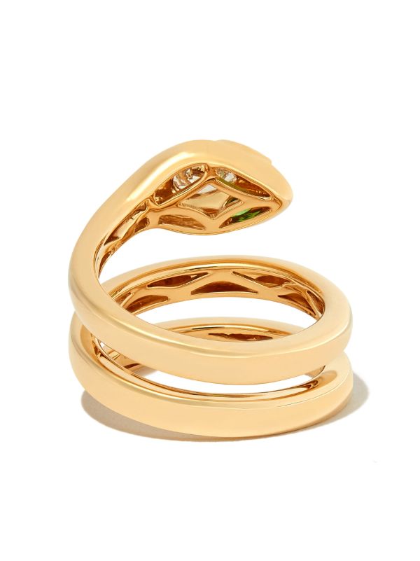 Anita Ko 18K Yellow Gold Snake Coil Diamond Pavé Ring | Browns Fine Rings